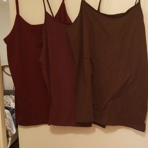 Cato Tops - ❤LOT 3 New Tank tops size 20 burgundy, plum, brown Cato Tops - ❤LOT 3 New Tank tops size 20 burgundy, plum, brown